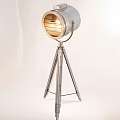 Modern Industrial Metal Floor Lamp With Tripod Stand And Adjustable Lampshade