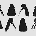 Trendy Black Long Hair Wigs Collection With Multiple Styles And Designs