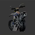 Yamaha Off Road Motorcycle With Red White Blue Graphics And Number 189 On Display Stand