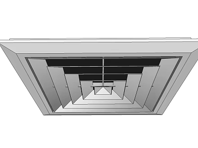 Modern Air Conditioner Vent Design With Ceiling Mounted Grille Structure For Efficient Airflow 3d model