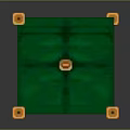 Traditional Decorative Equipment With Green Main Body Wooden Frame Red Tassels And Golden Decorations