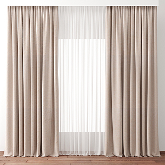 Modern Curtain Fabric Curtain 3d model