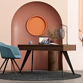 Desk and chair combination SU model 3d model