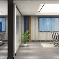 Modern Control Room Command Center 3d model