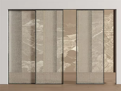 Silent Other Doors Silent Filamentary Glass Doors 3d model