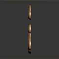 Golden Spiral Curly Design Decorative Household Items Arranged On Grey Background With Reflections