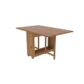 Wooden Folding Dining Table With Wheels Drawer And Open Shelf Design 3d model