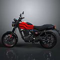 Sleek Black And Red Motorcycle With Modern Design Black Seat Red Stripes