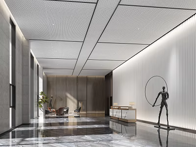 Modern Hall VIP Foyer 3d model