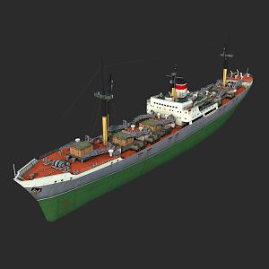 modern warship 3d model