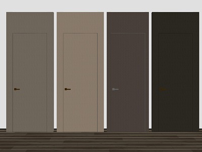 Modern invisible door combination bedroom door single door solid wood door model