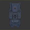 Blue Military Armored Vehicle With Six Wheels And Police Markings