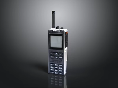 BAOFENG Handheld Two Way Radio With Antenna Display Screen And Keypad 3d model
