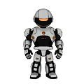 Smart Robot Featuring Silver Exterior Black Details And Modern Humanoid Design 3d model