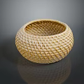 Woven Storage Basket With Handwoven Texture And Natural Material For Home Use