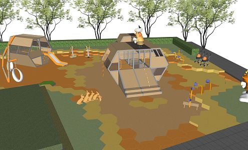 Modern Amusement Equipment Children's Activity Area Children's Amusement Park Amusement Equipment Children's Amusement Facilities 3d model