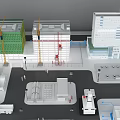 China Mobile Sand Table Featuring Detailed Facility Models Data Visualization Screens and Infrastructure Layout