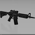 Modern Tactical Black Rifle with Scope Handguard Magazine and Stock Design