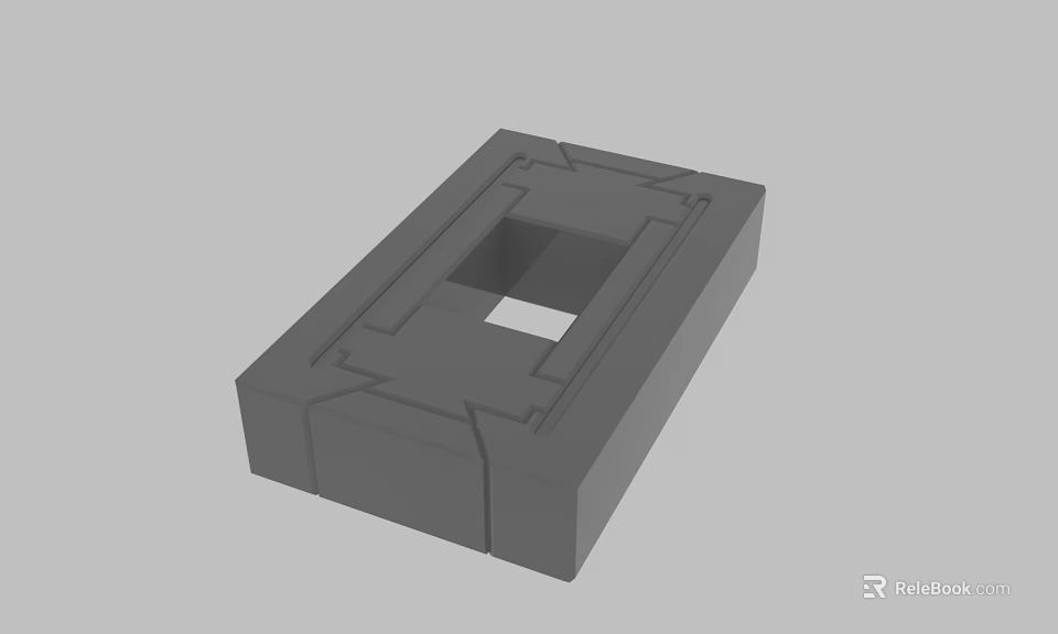 Modern Kitchen Sink With Gray Sleek Design And Simple Structure 3d model 
