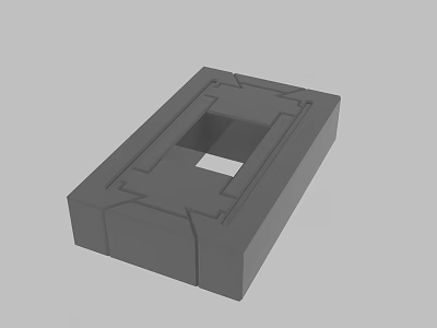 Modern Kitchen Sink With Gray Sleek Design And Simple Structure 3d model