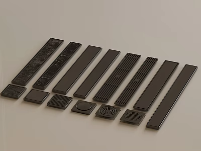 Black Metal Decorative Strips With Various Patterns For Furniture Decoration 3d model