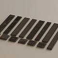 Black Metal Decorative Strips With Various Patterns For Furniture Decoration