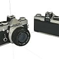 Modern camera old SLR camera 3d model