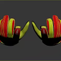 Red and Yellow Soccer Goalkeeper Gloves With Your Logo Space And Design