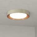Modern Minimalist Round Flush Mount Ceiling Light With Gold Frame Orange Ring And White Lampshade 3d model
