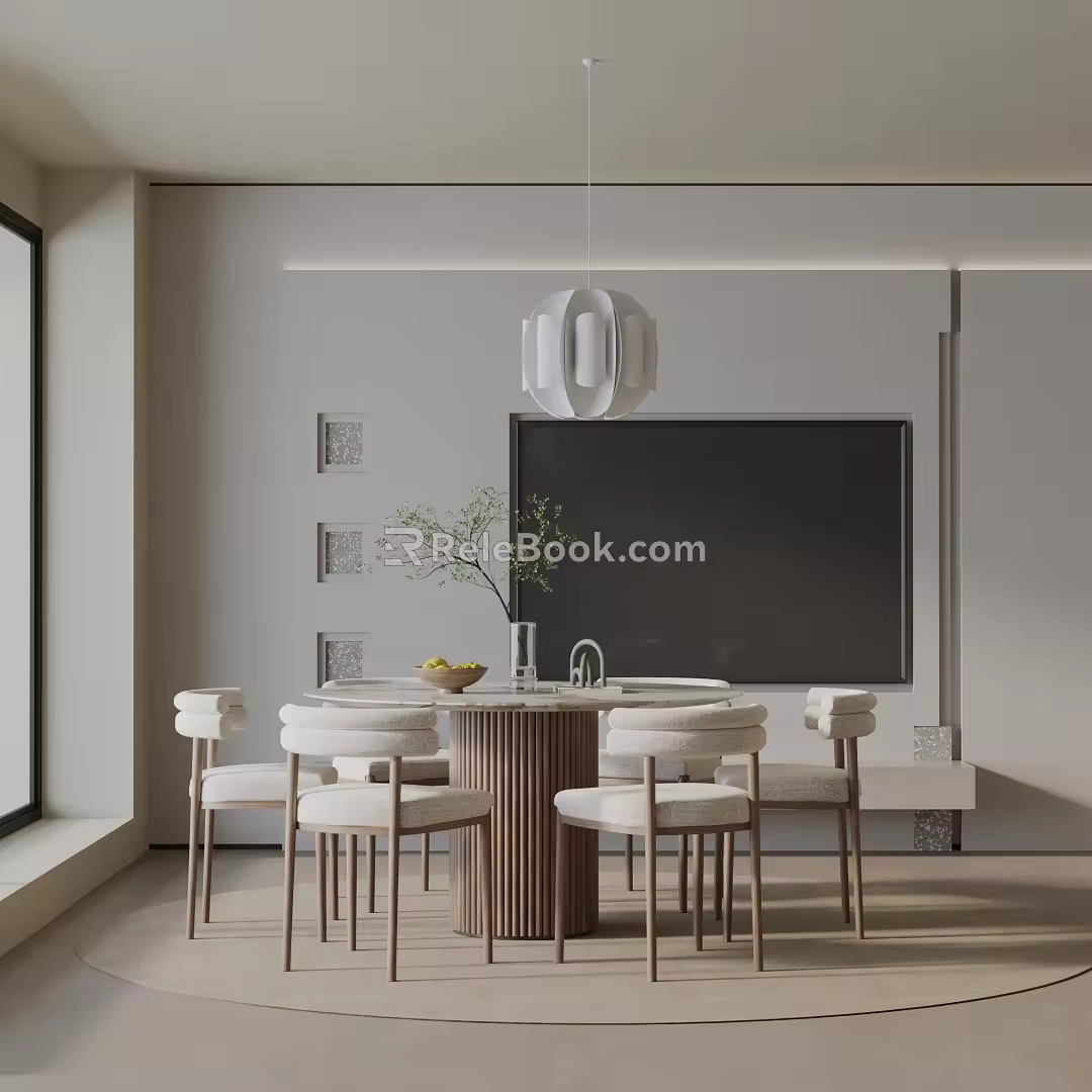 Modern table combination 3d model
