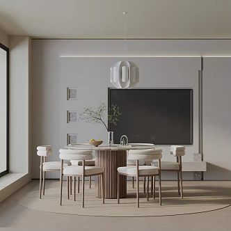 Modern table combination 3d model
