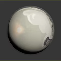 Hand Painted Buildings Inside Crystal Ball With Scenic Tower And Sky Design