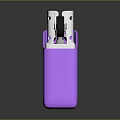 Purple Portable Lighter With Metal Case And Open Lid Design For Daily Use