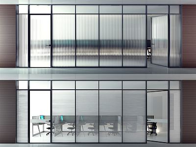 Modern swing door office glass partition model