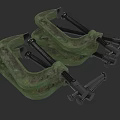 Green G Clamps With Metal Screw Mechanism For Woodworking And DIY Tasks