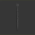 3D Rendered Silver Metallic Submarine With Long Streamlined Body Conning Tower And Antenna