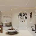 Modern Bridal Shop Interior With Curved Arches Bridal Display Area And Seating
