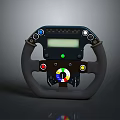 Household Racing Style Steering Wheel With Digital Display And Colorful Control Buttons