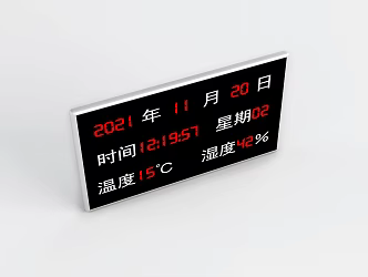 Temperature and humidity screen 3d model
