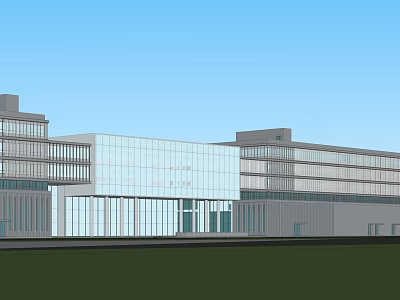 Modern office building workshop 3d model Modern office building workshop 3d model