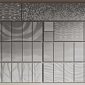 Modern Wall Panels With Perforated Patterns And Linear Designs For Interior Decor 3d model