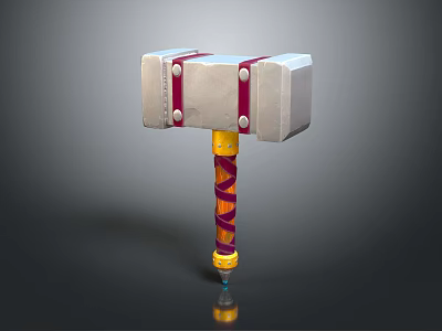 Modern Hammer Warhammer Cartoon Hammer Magic Hammer 3d model Modern Hammer Warhammer Cartoon Hammer Magic Hammer 3d model
