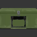 Green Durable Hard Storage Case With Secure Latches And Textured Surface 3d model