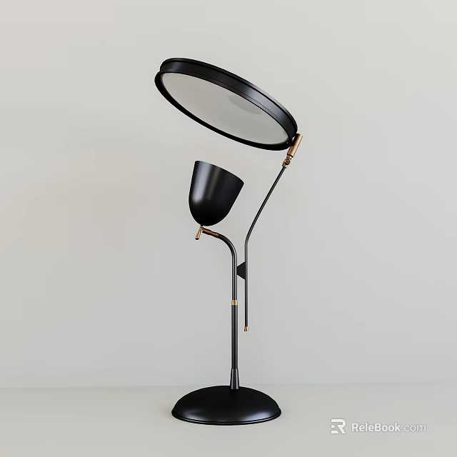 Art Supplies and Musical Instruments in Modern Creative Display Setup 3d model 