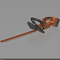 Orange Electric Hedge Trimmer Garden Tool With Ergonomic Handle Sharp Blades