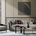 Modern sofa coffee table combination 3d model