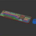 Ergonomic Computer Keyboard And Mouse Set For Desktop Work And Gaming 3d model