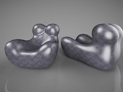 Modern shaped sofa sofa 3d model