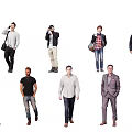 Multiple Men In Various Poses With Different Casual And Formal Clothing Styles