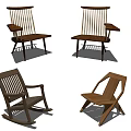 Wooden Lounge Chairs Various Designs Classic Modern Styles Armrests Rocking Base Ergonomic Frames